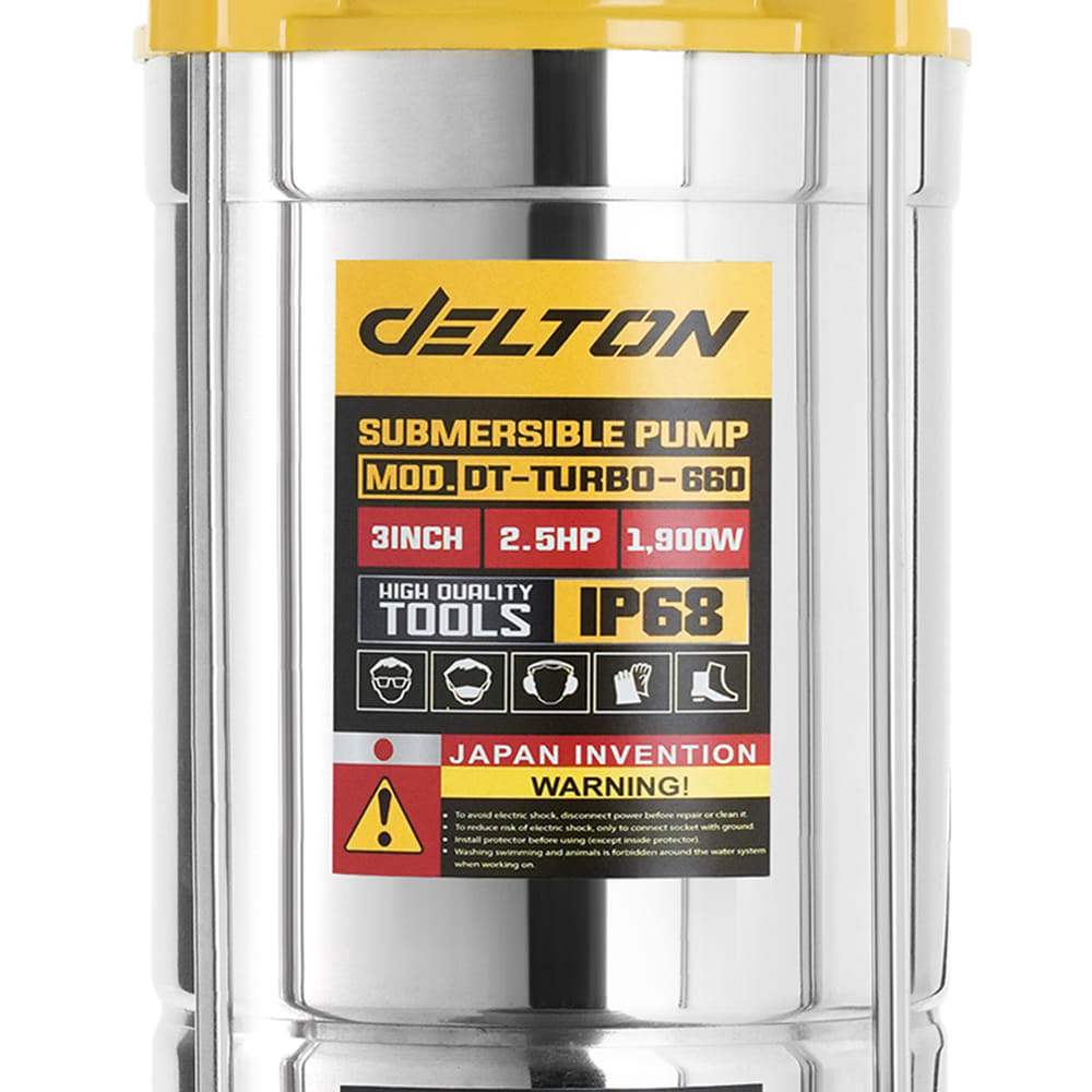 ปั๊มจุ่ม DELTON รุ่น DT-TURBO-660 ขนาด 3 นิ้ว 2.5HP 1,900W